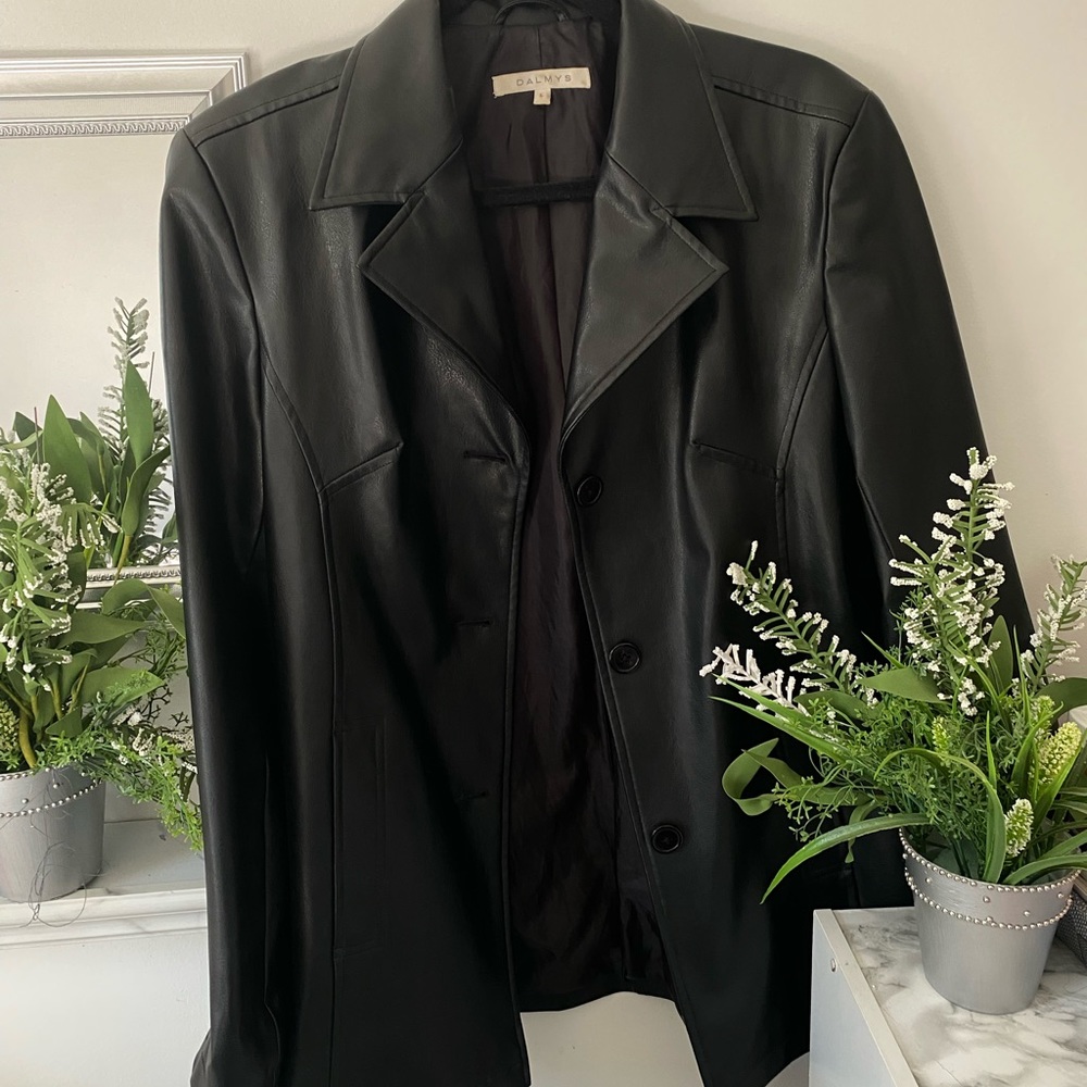 Leather blazer